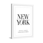 Lat and Long NY // Framed Painting Print (12"W x 18"H x 1.5"D)