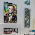 Lincoln In Color Painting Print // Wrapped Canvas (12"W x 18"H x 1.5"D)