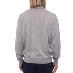 Zip Polo Sweater // Grey (M)