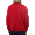 Zip Polo Sweater // Red (L)