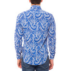 French Relaxed Fit Shirt // Blue Paisley (43)