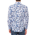 French Relaxed Fit Shirt // Blue Floral (40)