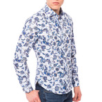French Relaxed Fit Shirt // Blue Floral (43)