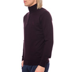 Half Zip Logo Sweater // Bordeaux (Euro: 52)