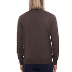 Half Zip Logo Sweater // Brown (Euro: 54)