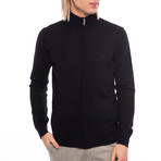 Zip Logo Sweater Jacket // Black (Euro: 56)