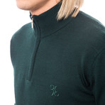 Half Zip Logo Sweater // Green (Euro: 54)