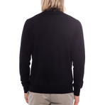 Zip Logo Sweater Jacket // Black (Euro: 52)