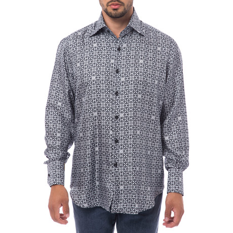 Flavio Relaxed Fit Shirt // Black Tile (40)