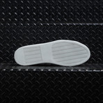 Hi Top Sneaker // White + Maroon (Euro: 42)