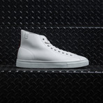 Hi Top Sneaker // White + Maroon (Euro: 42)