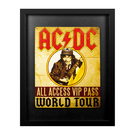 Framed Backstage Pass // AC/DC World Tour