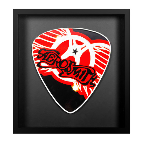 Framed Oversized Guitar Pick // Aerosmith Logo
