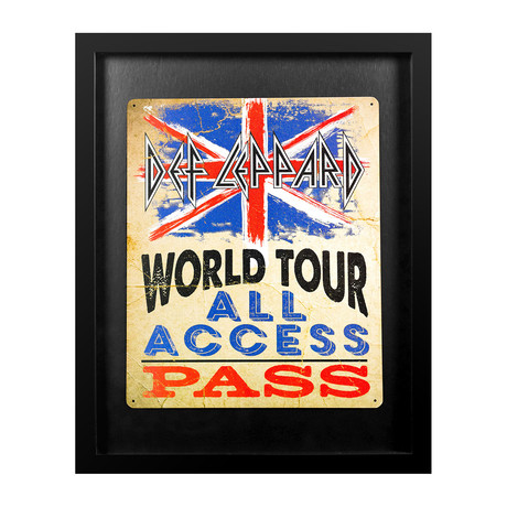 Framed Backstage Pass // Def Lepard'S World Tour