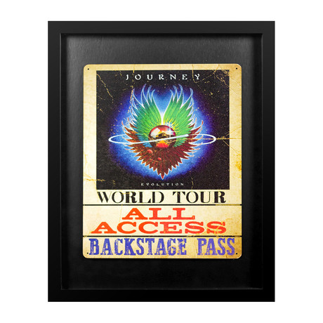 Framed Backstage Pass // Journey World Tour
