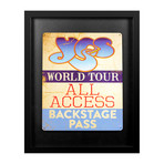 Framed Backstage Pass // Yes World Tour