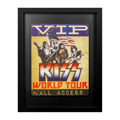 Framed Backstage Pass // Kiss World Tour