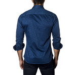 Knit Long Sleeve Shirt // Blue (L)