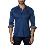 Knit Long Sleeve Shirt // Blue (L)