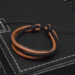 Wood + Leather Bracelet Set // 3 Pack