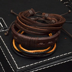 Leather Pull-Closure Bracelet Set // 3 Pack