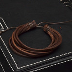 Leather Pull-Closure Bracelet Set // 3 Pack