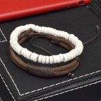 Cocoa + Leather Bracelet Set // 3 Pack