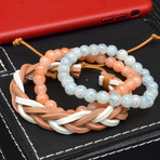 Peach Bracelet Set // 3 Pack