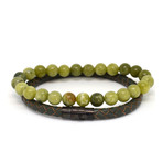 Jade + Leather Bracelet Set // 2 Pack