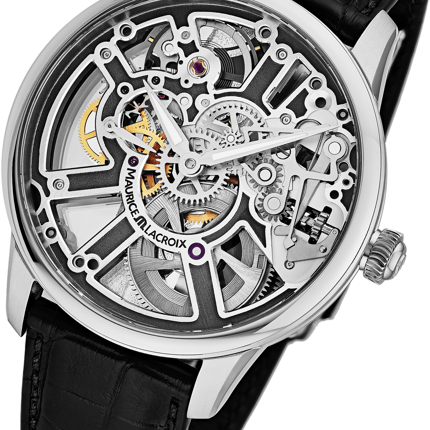 Maurice Lacroix Masterpiece Squelette Automatic // MP7228-SS001-003 ...