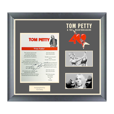 Framed Autographed Lyric Collage // Tom Petty