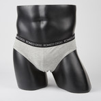 Logo Brief // Navy + Grey // Pack of 2 (XL)