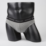 Stripe Logo Brief // Navy + Grey // Pack of 2 (2XL)