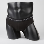 Stripe Logo Brief // Black + White (2XL)