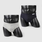 Classic Brief // Navy + Grey // Pack of 2 (XL)