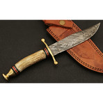 Damascus Stag Bowie//1231