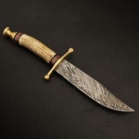 Damascus Stag Bowie//1231