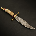 Damascus Stag Bowie//1231