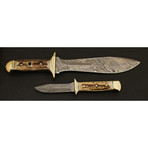 Damascus Bowies // BK29 // Set of 2