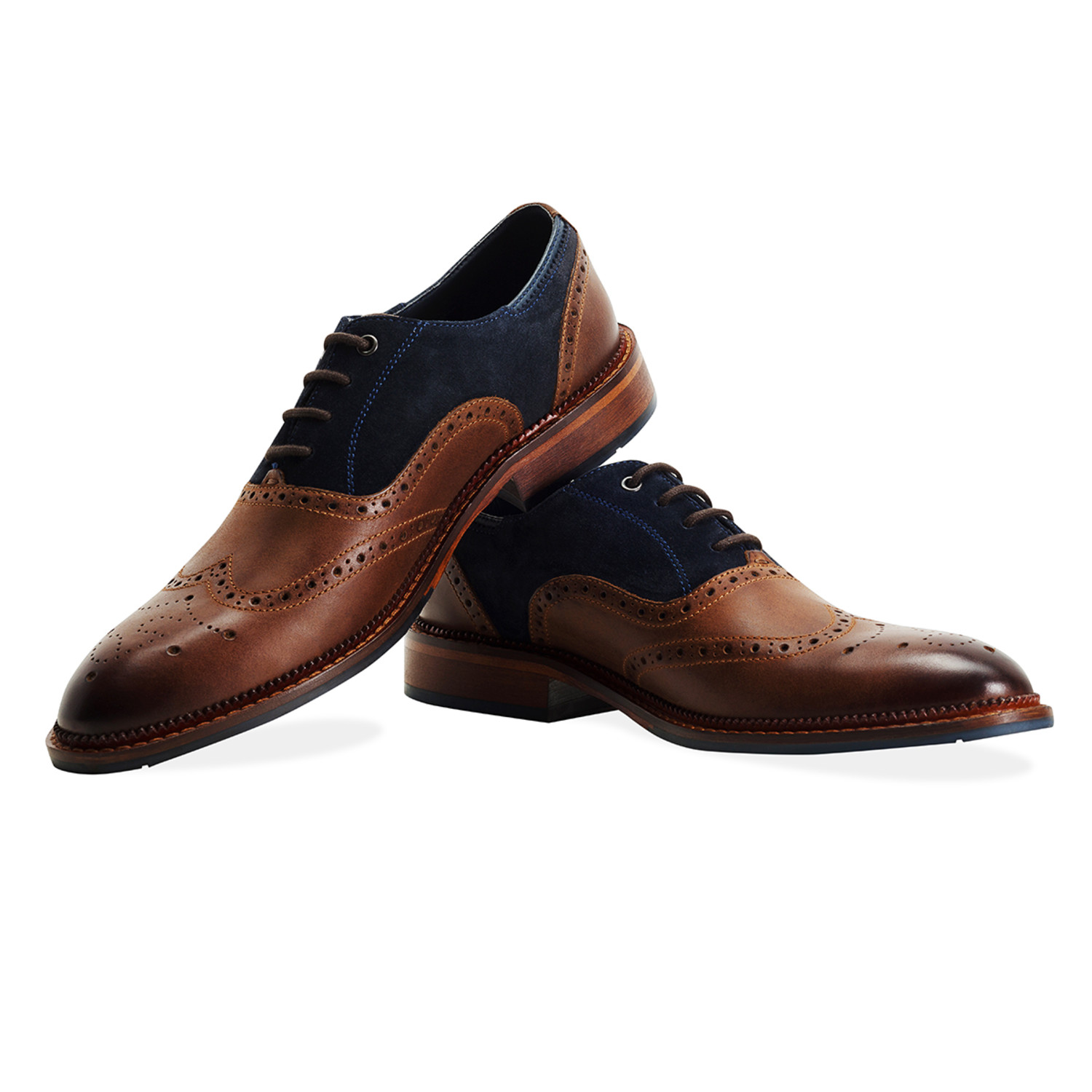 Hesketh Oxford Brogue // Navy + Tan (UK: 7) - Goodwin Smith - Touch of ...