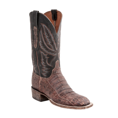 Stonewashed Rust Belize Horseman Style Boot // Rust + Brown (US: 8)