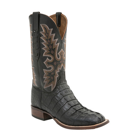 Hornback Caiman Tail Horseman Boot // Black (US: 8)