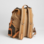 Tapa Two Tone Canvas Backpack // Brown