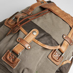 Tapa Two Tone Canvas Backpack // Grey