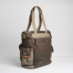 Tapa Two Tone Canvas Tote // Grey