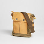 Valley River Canvas Crossbody Bag // Olive