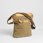 Valley River Canvas Crossbody Bag // Olive