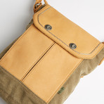 Valley River Canvas Crossbody Bag // Olive