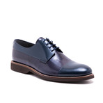 Textured Cap-Toe Derby // Navy (Euro: 44)