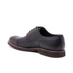 Textured Cap Toe Derby // Black (Euro: 40)